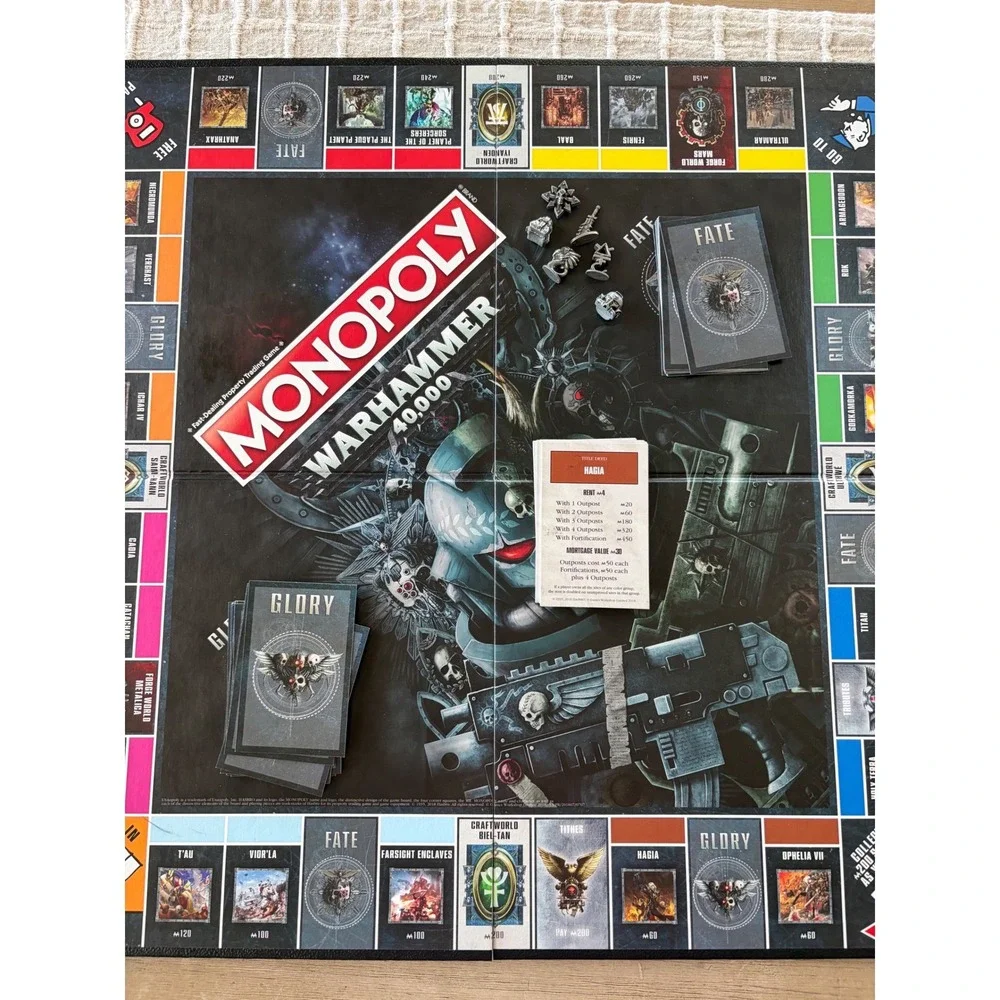 Winning Moves edition Monopoly Warhammer 40,000 universe complete